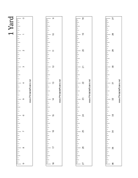 R To L Yardstick Printable Ruler