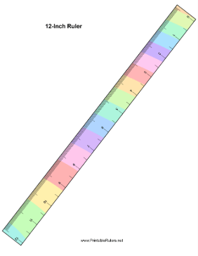 Rainbow Swirl Ruler Printable Ruler