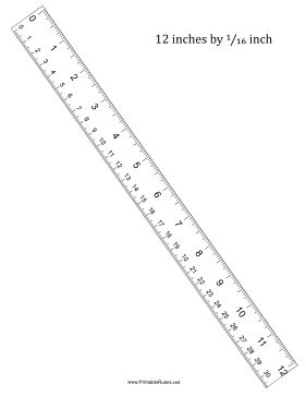 Ruler 12-Inch By 16 With cm Printable Ruler