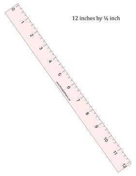 12-inch Ruler, Pink