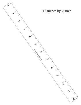 Ruler 12-inch by 1/2 inch Printable Ruler