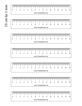 15-cm by mm Ruler Printable Ruler
