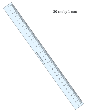 Ruler 30-cm By mm Blue Printable Ruler