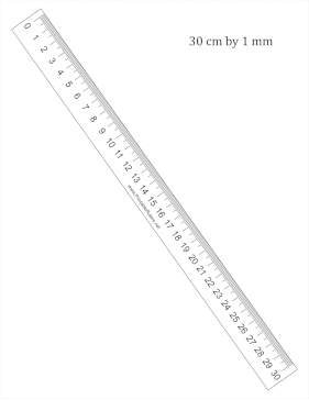 Ruler 30-cm Large Print Printable Ruler