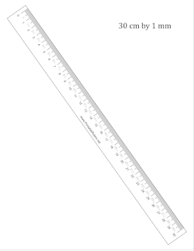 Ruler 30-cm With Half Markers Printable Ruler