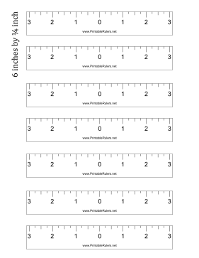 Ruler 6-Inch By 4 Zero Center Printable Ruler