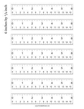 Ruler 6-Inch By 8 With cm - Printable Ruler