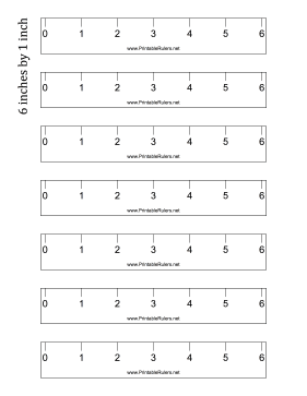 Ruler 6-inch by 1 inch Printable Ruler