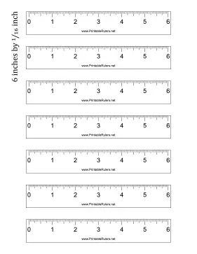 Ruler 6-inch by 1/16 inch Printable Ruler