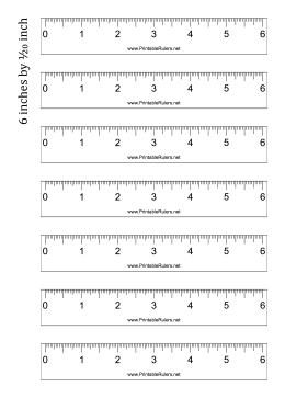 Ruler 6-inch by 1/20 inch - Printable Ruler