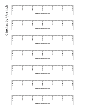 Ruler 6-inch by 1/30 inch Printable Ruler