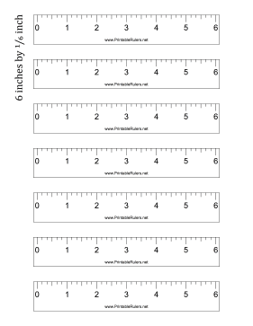 Ruler 6-inch by 1/6 inch Printable Ruler