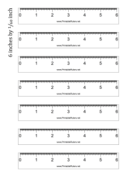 Ruler 6-inch by 1/60 inch Printable Ruler