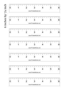 Ruler 6-inch by 1/8 inch Printable Ruler