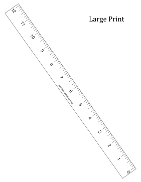 Ruler Large Print R To L Printable Ruler