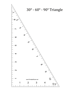 Triangle-30 60 90 Printable Ruler