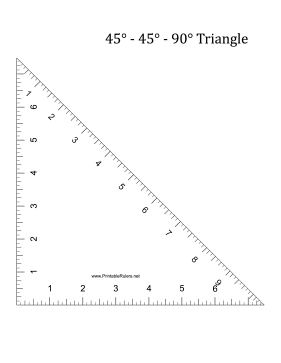 Triangle-45 - Printable Ruler