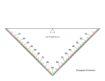Triangle Protractor Printable Ruler