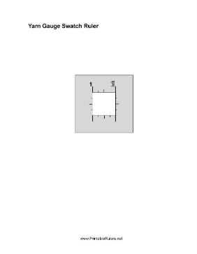 Yarn Gauge Swatch Ruler Printable Ruler
