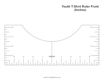 Youth T-Shirt Ruler Printable Ruler