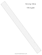 12in Ruler Sixth Inch Grid