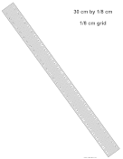 30cm Ruler Eighth-Centimeter Grid