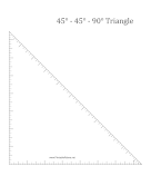 Blank Triangle 45 Degrees