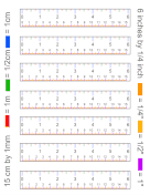 Colored Markings Ruler 6-Inch By 4 With cm OpenOffice Template