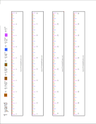 Colored Markings Yardstick