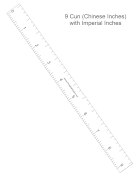 Cun Ruler With Inches