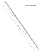 R To L Ruler 30-cm By mm