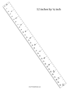 Ruler 12-Inch By 4 With cm