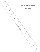 Ruler 12-Inch By 4 Zero Center