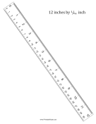 Ruler 12-Inch By 64 With CM