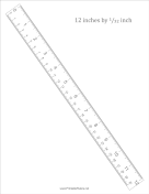 Ruler 12-inch by 1/32 inch with cm