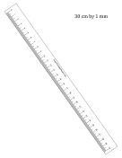 Ruler 30-cm By mm Bottom