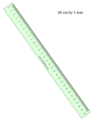 Ruler 30-cm By mm Green