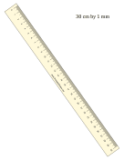 Ruler 30-cm By mm Yellow