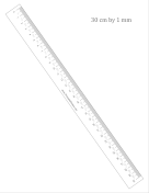 Ruler 30-cm With Half Markers OpenOffice Template