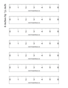 Ruler 6-inch by 1/6 inch