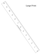 Ruler Large Print R To L