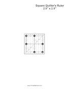 Square Quilter Ruler 2.5 Inches