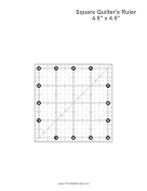 Square Quilter Ruler 4.5 Inches