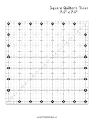 Square Quilter Ruler 7.5 Inches