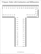 T-Square Ruler Centimeters