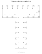 T-Square Ruler Inches