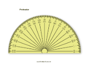 Yellow Protractor OpenOffice Template