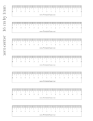 Zero Center Ruler 16-cm by mm OpenOffice Template